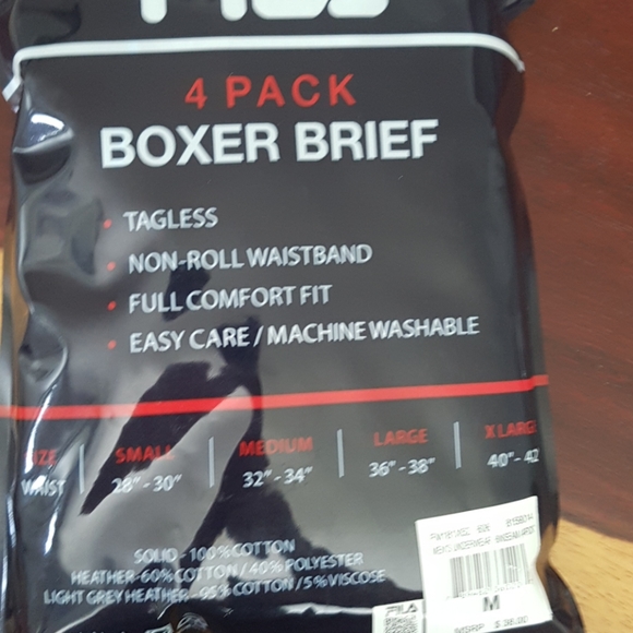 4 💕NEW💕Pairs of Fila Boxer Briefs - Picture 2 of 2